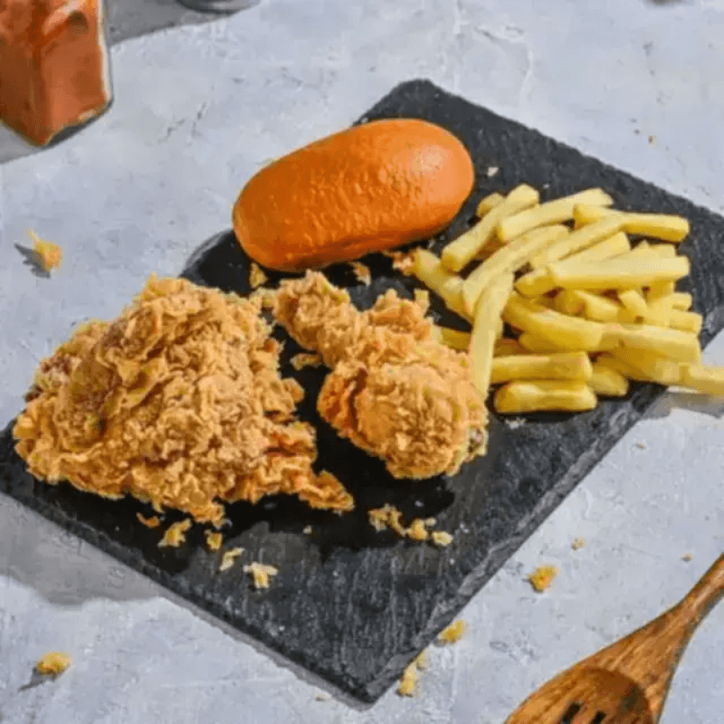 2Pcs Fried Chicken With Fries